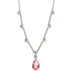 Eliot Danori Gold-Tone Crystal & Stone Statement Necklace, 16″ + 1″ Extender, Pink