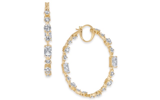 Layla Medium Crystal Hoop Earrings