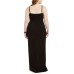  Trendy Plus Size Juniors’ Wrap Gown (Black, 20w)