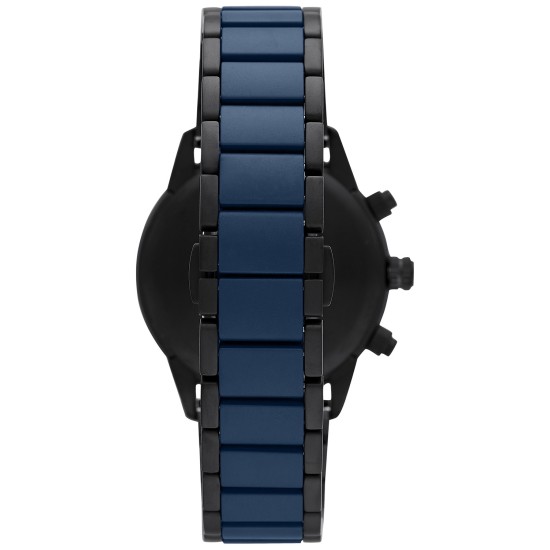  Men’s Blue & Black Ceramic Bracelet Watch 43mm