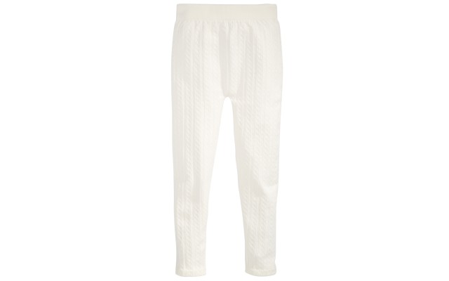  Big Girls Knit Sweater Leggings, White, Medium
