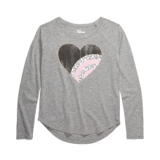 Epic Threads Big Girls Leopard Heart T-Shirt (Medium-Gray)