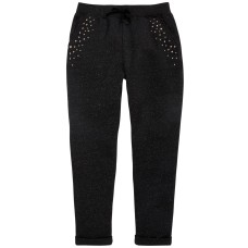 Epic Threads Big Girls Sparkle Fleece Jogger Pants (Black, XL)