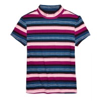 Epic Threads Big Girls Striped Ribbed T-Shirts, Pink, Large