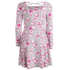 Epic Threads Big Girls Unicorn & Floral-Print Dress (Gray, S/M/L)