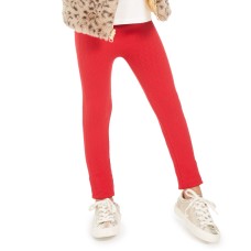 Epic Threads Little Girls Cable Knit Leggings (Dark Red, 6X)