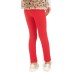  Little Girls Cable Knit Leggings (Dark Red, 6X)