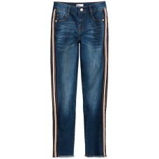 Epic Threads Little Girls Side Stripe Jeans (Navy, 6X)