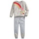  Toddler Girls Faux-Fur Rainbow Star Sweatshirt Set (Gray, 3T)