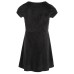  Toddler Girls Ruffle-Front Velvet Dress (Black, 4T)