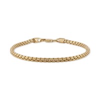 Esquire Men’s Jewelry Box Link Chain Bracelet in 14k Gold