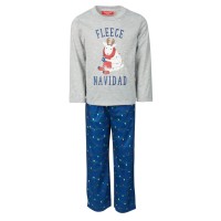 Family Pajamas Kids Holiday Lights Pajama Set Holiday Lights (Navy 6-7)