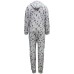  Matching Men’s Festive Trees Hooded Pajama Set, White, XX-Large