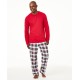  Matching Men’s Mix It Stewart Plaid Family Pajama Set (Red Plaid), Red Plaid, Medium