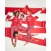  Matching Men’s Ornament-Print Family Pajama Set, Red, Large