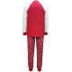  Matching Men’s Ornament-Print Family Pajama Set, Red, Large