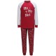  Matching Men’s Ornament-Print Family Pajama Set, Red, Medium