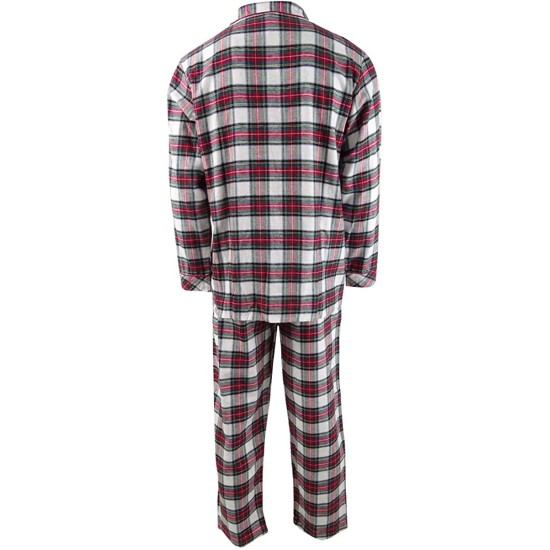  Matching Men's Stewart Plaid Family Pajama Set (White), White, Medium