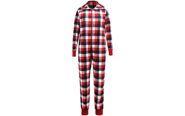  Matching Women’s Buffalo Check Pajama Set (Red), Red, Medium