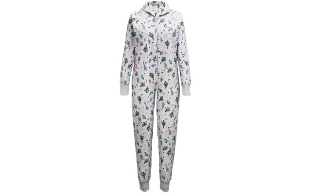  Matching Women’s Festive Trees Pajama Set (White), White, Large