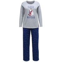 Family Pajamas Matching Women's Fleece Navidad Family Pajama Set (Navy), Navy, Small