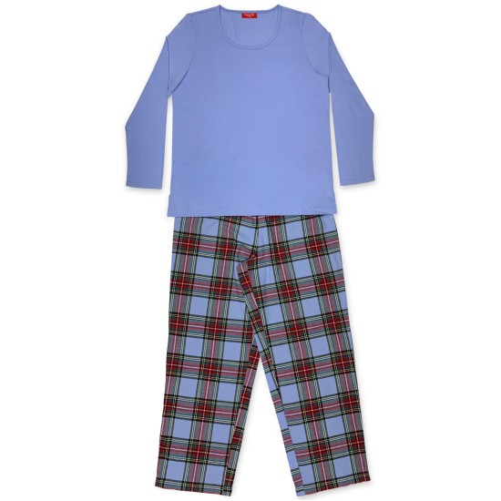  Matching Women's Mix It Tartan Family Pajama Set, Navy, X-Small