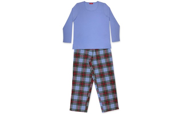  Matching Women's Mix It Tartan Family Pajama Set, Navy, X-Small