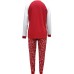  Matching Women's Ornament-Print Family Pajama Set (Red), Red, Large