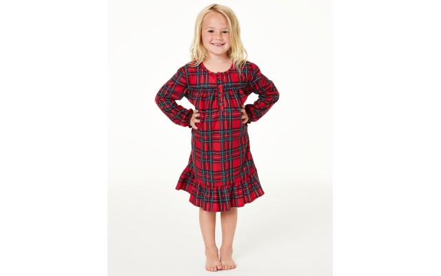  Toddler, Little Big Girls Br Brinkley Plaid (Red, 6-7)