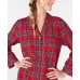  Womens Cotton Plaid Pajamas Set Brinkley Plaid (Red, Medium)