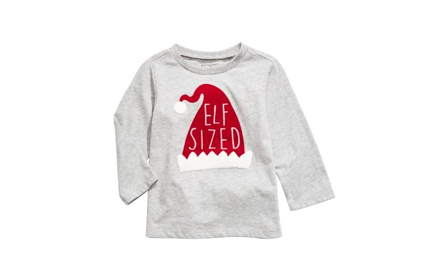  Baby Boys Elf T-Shirt, (Gray, 0-3 Months)