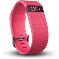 Fitbit Charge Hr Wireless Activity Wristband (Pink, Large)