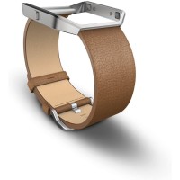 Fitbit Men’s Blaze Leather Accessory Band, Camel, Large