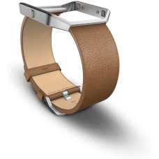 Fitbit Men’s Blaze Leather Accessory Band, Camel, Large