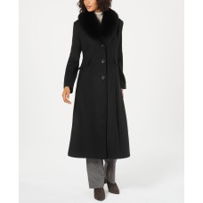 Forecaster Womens Fox-Fur-Collar Maxi Reefer Coats