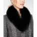  Womens Fox-Fur-Collar Reefer Coats, Black, 8