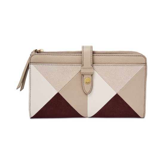  Fiona Patchwork Tab Wallet (Champagne/Gold)
