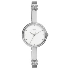 Fossil Maxine Ladies 3-Hand Silver Stainless Steel Crystal Bezel Watch ES4677