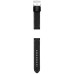  Men’s 22mm Black Leather Watch Strap, Black