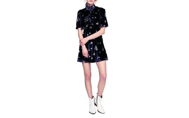  Be My Baby Velvet Dress (Navy, 12)