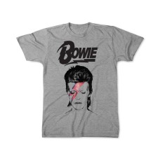 Freeze 24-7 Men’s David Bowie Graphic T-Shirt (Dark Gray, Large)
