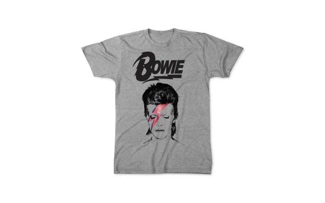  Men’s David Bowie Graphic T-Shirt (Dark Gray, Large)
