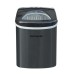  Portable Self Cleaning Ice Maker (Black Stainless Steel)