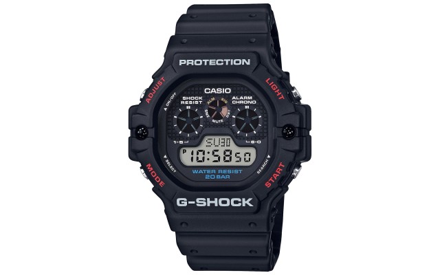  Men’s Digital Resin Strap Watch, Black 51.4mm