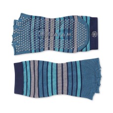 Gaiam Striped Toeless Yoga Socks  (Skyline, S/M)