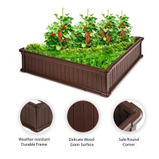Garden Essentials Raised Garden Bed Vegetables & Flower Box Planter for Patio Backyard