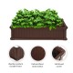  Raised Garden Bed Vegetables & Flower Box Planter for Patio Backyard, Brown, 48''L x 24''W x 12''H