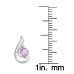  Amethyst Teardrop Stud Earrings (3/8 ct. t.w.) in Sterling Silver/Purple