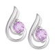  Amethyst Teardrop Stud Earrings (3/8 ct. t.w.) in Sterling Silver/Purple