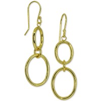 Giani Bernini Circle Drop Earrings in 18k Gold Over Sterling Silver